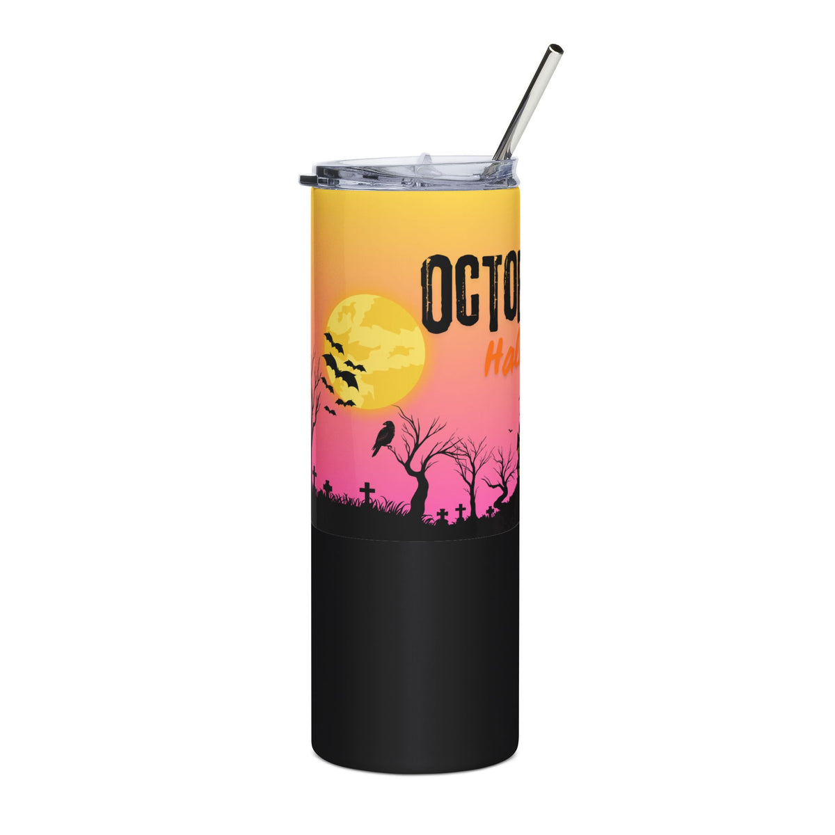 Stainless Steel Tumbler, 20oz - Haunted Sunset