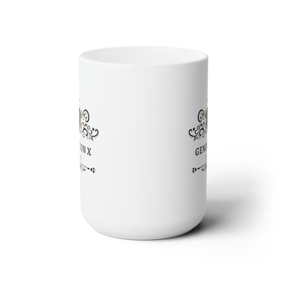 White Ceramic Mug 15 oz Gen X