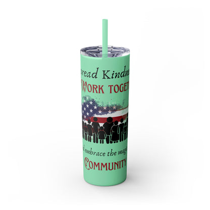 MASTER Skinny Tumbler with Straw, 20oz -  With Seam Text