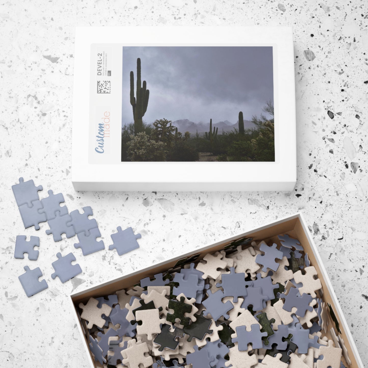 Puzzle (110, 252, 500, 1014-piece) Desert morning fog