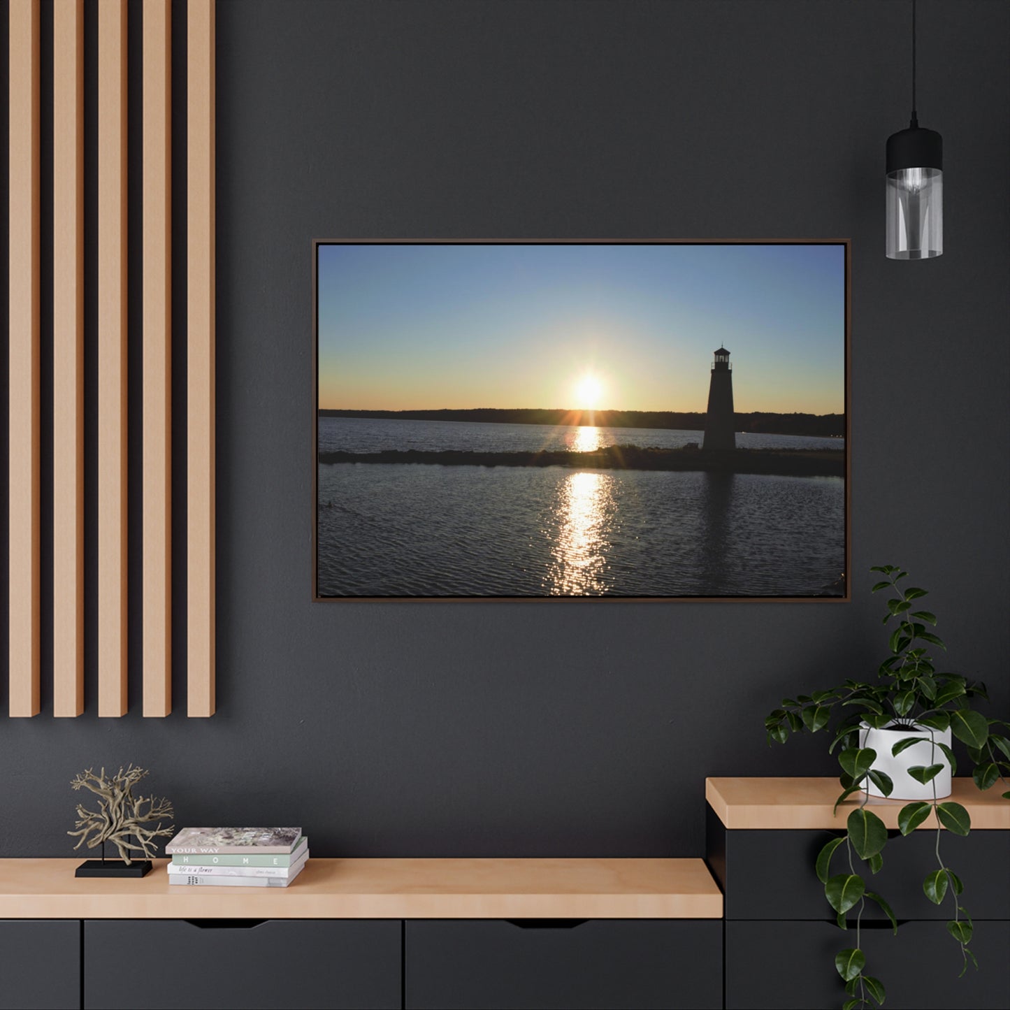 Gallery Canvas Wraps, Horizontal Frame - Sunset at Happy Rock