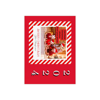 Personalize Ceramic Photo Tile - Merry Christmas - Family Photo Tile 2024