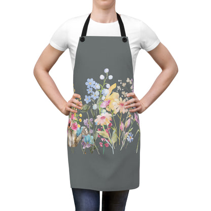 Dark Grey Apron - Springtime