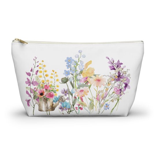 Accessory Pouch w T-bottom  Spring Blooms