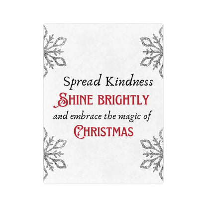 Velveteen Minky Blanket - Spread Kindness, Shine Brightly