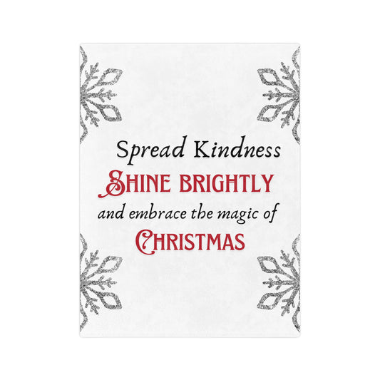 Velveteen Minky Blanket - Spread Kindness, Shine Brightly