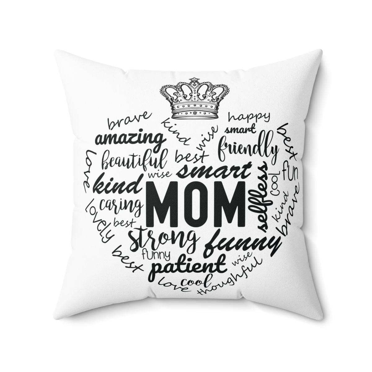 Spun Polyester Square Pillow - MOM and Sandle