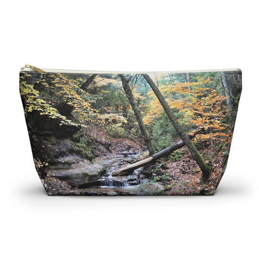 Accessory Pouch w T-bottom - Bonus Creek, Pencil Cases, Cosmetic Travel Bags, Tech Cord Storage