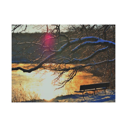 A Bench to Remember Matte Canvas, Stretched, 1.25" 48 "x 16" 48" x 24", 48" x 32", 48" x 36"