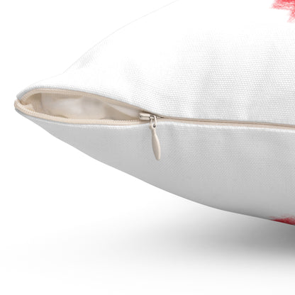 Spun Polyester Square Pillow I love you Heart with couple