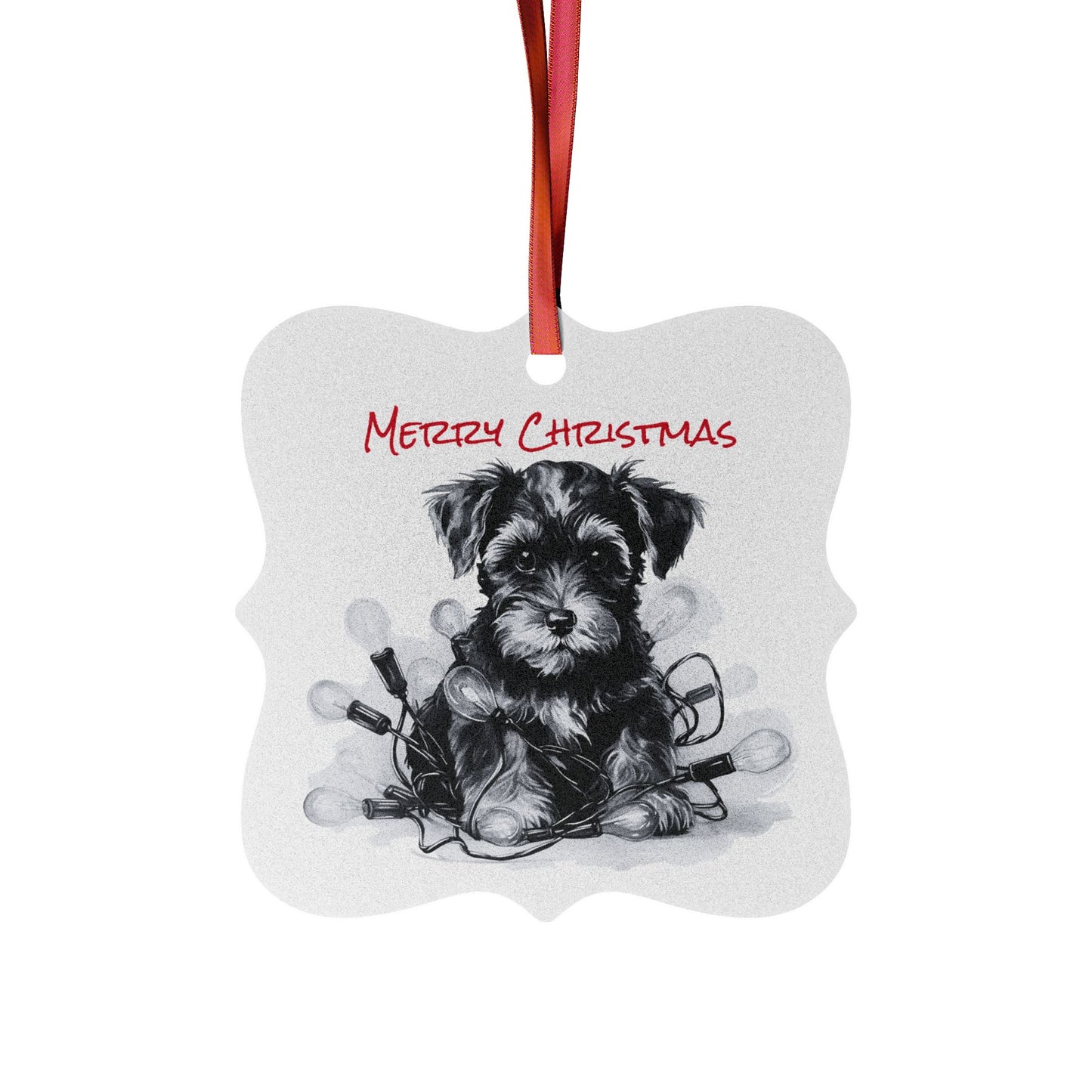 Aluminum Ornaments (1pc, 5pcs, 10pcs, 20pcs) Schnauzer, Dog Moms Gifts, Holiday, Seasonal