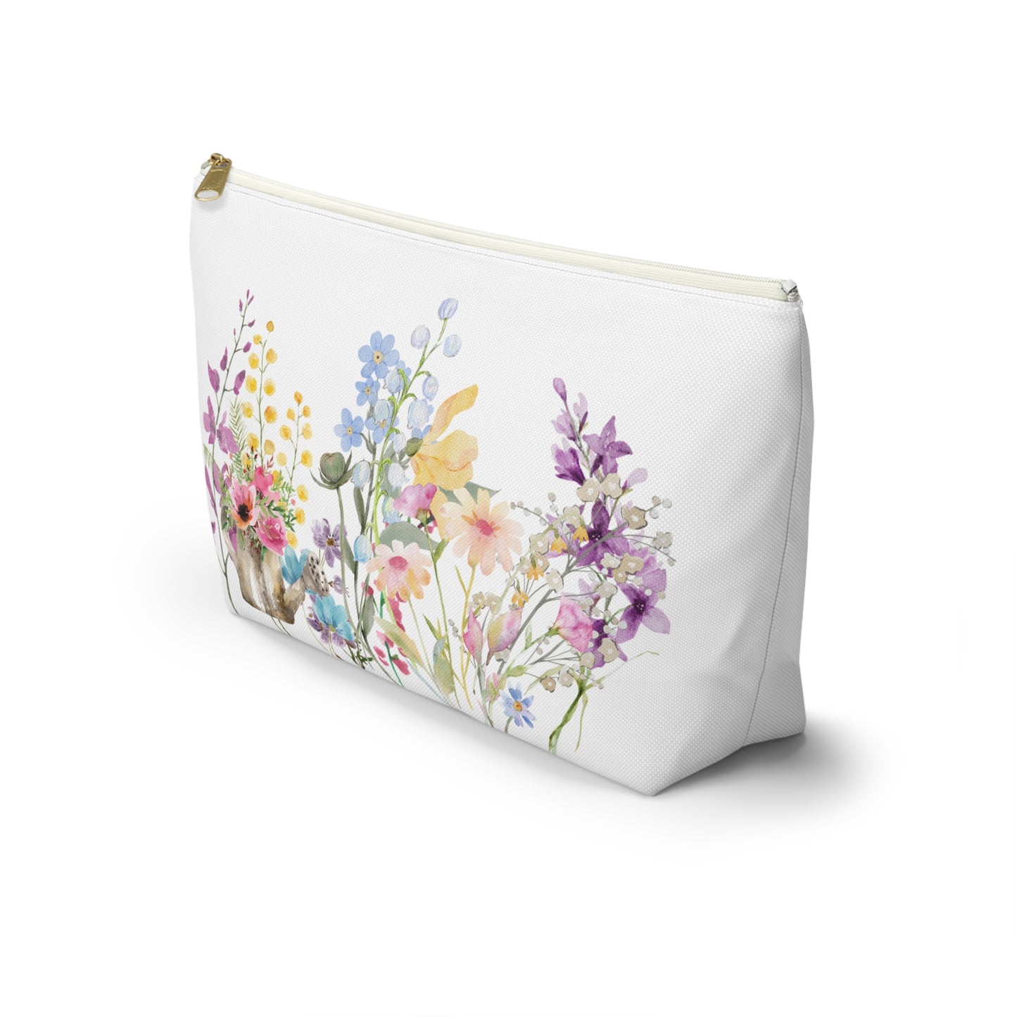 Accessory Pouch w T-bottom  Spring Blooms