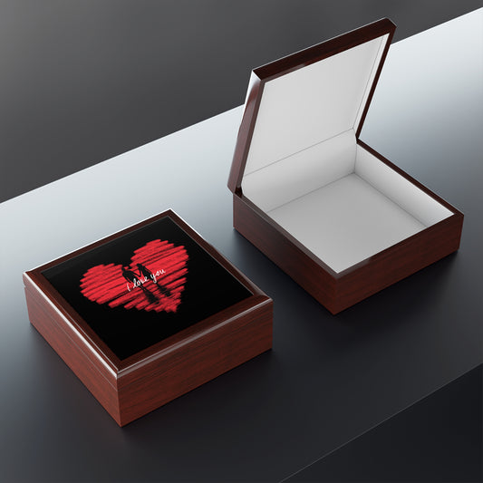 i love you Jewelry Box – Black Ceramic