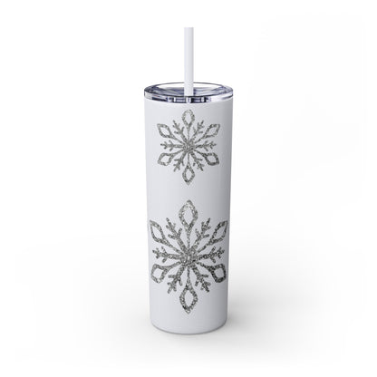 Skinny Tumbler with Straw, 20oz Mery Christmas