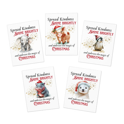 Multi-Design Greeting Cards (5-Pack) - Magic of Christmas