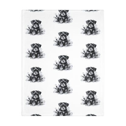 Velveteen Microfiber Blanket (Two-sided print) Dachshund