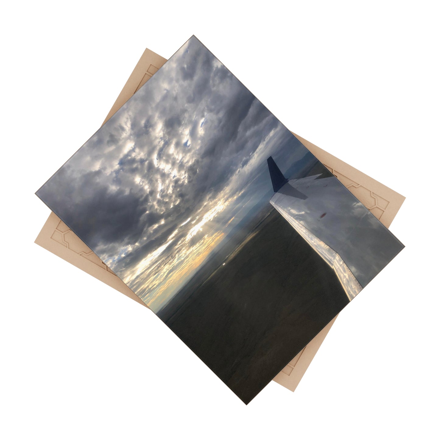 Ceramic Photo Tile - Sunbeams off the wing