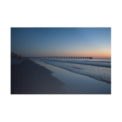 Puzzle (110, 252, 500, 1014-piece) Blue hour at the pier