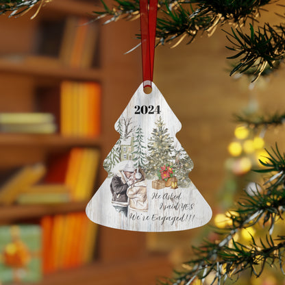 Metal Ornaments He asked, I said YES, We're engaged!!!