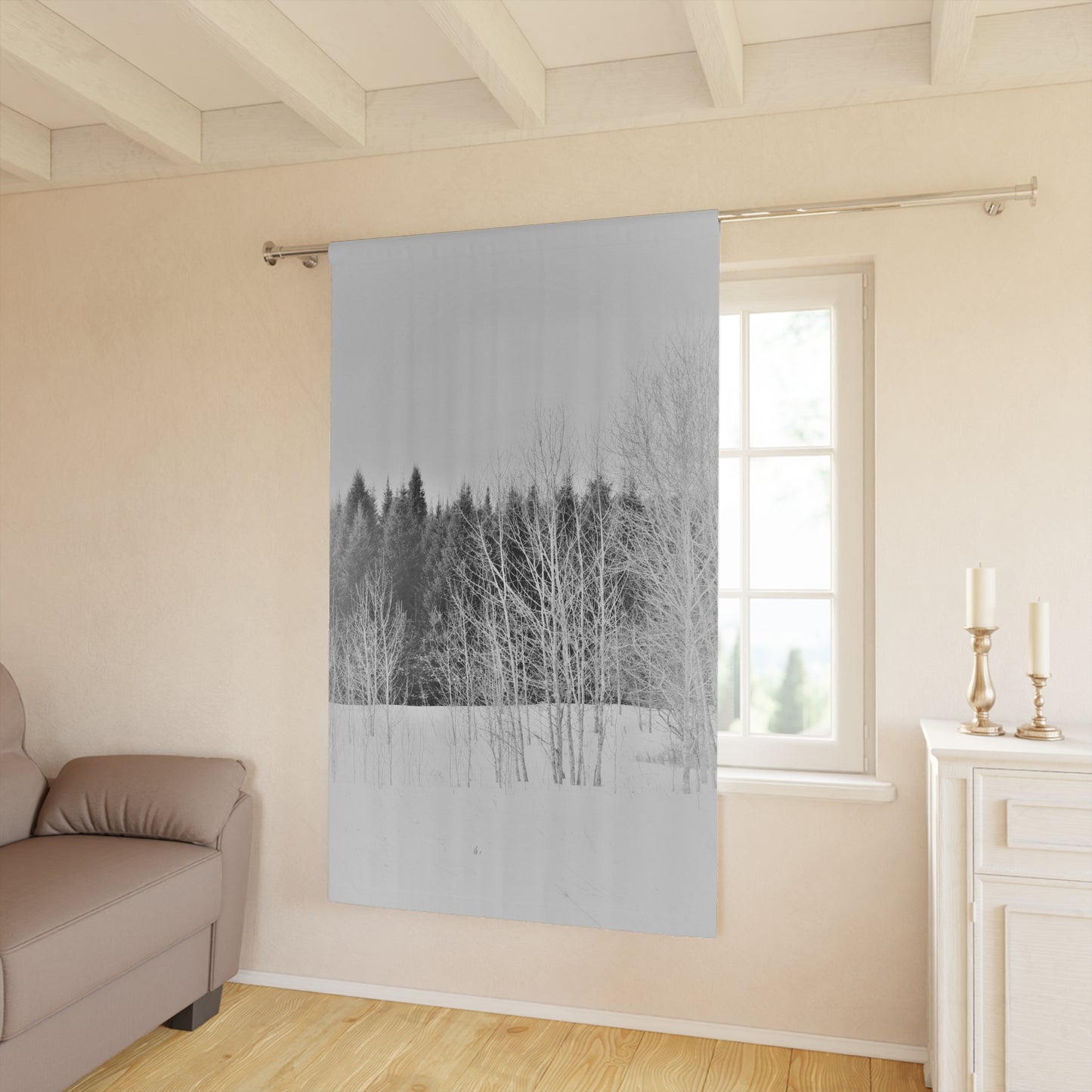 Black Out Window Curtains (1 Piece Left) Winter tree line