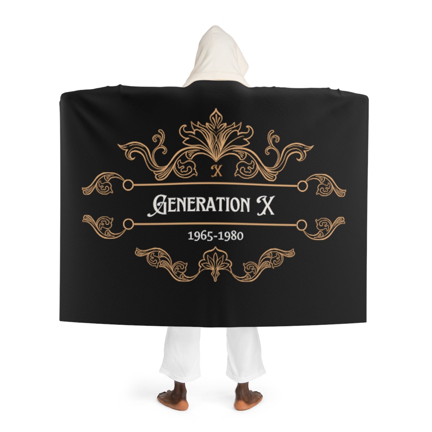 Hooded Sherpa Fleece Blanket - Generation X