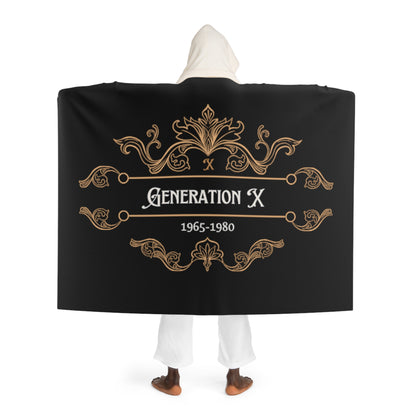 Hooded Sherpa Fleece Blanket - Generation X