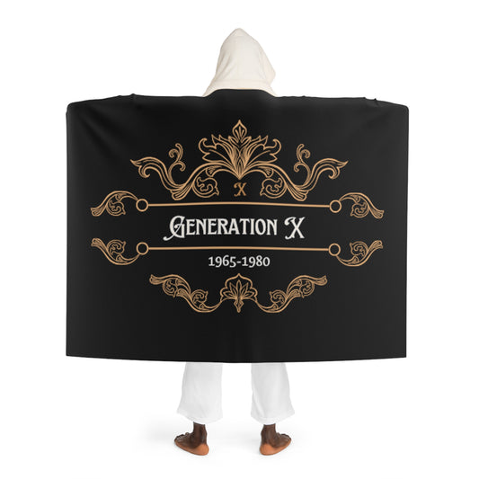 Hooded Sherpa Fleece Blanket - Generation X