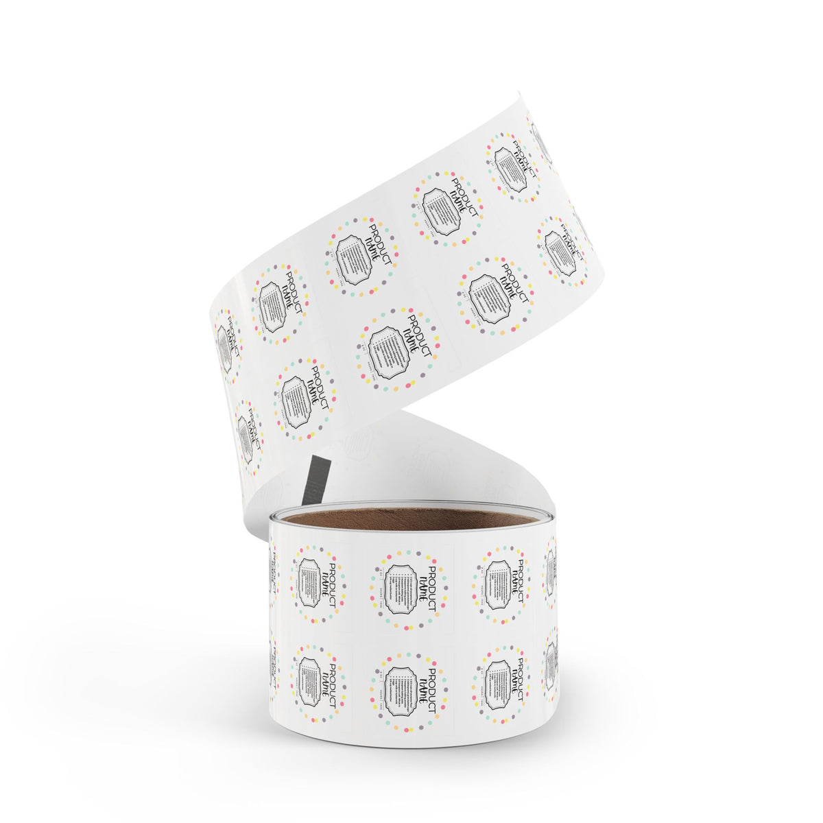 Square Sticker Label Rolls - CYB Sample Sticker Roll - 1 x 1, 2 x 2 - 50,100,250