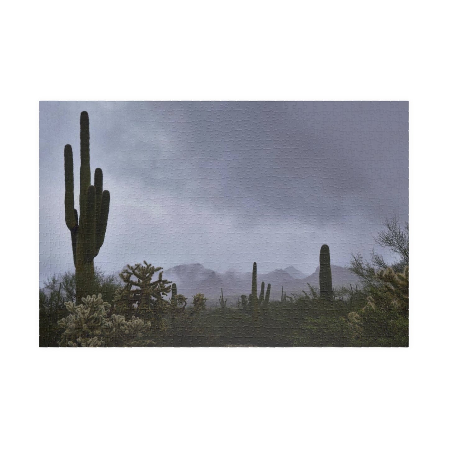 Puzzle (110, 252, 500, 1014-piece) Desert morning fog