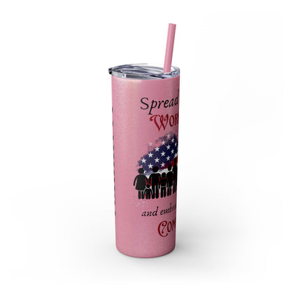 MASTER Skinny Tumbler with Straw, 20oz -  With Seam Text