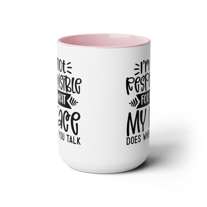 Two-Tone Coffee Mugs, 15oz - my face