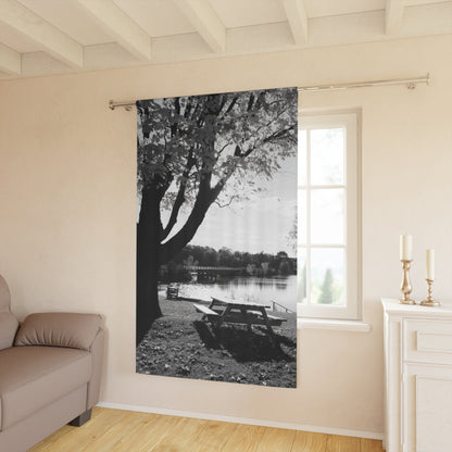 Black Out Window Curtains (1 Piece Left) Black and White Picnic by River