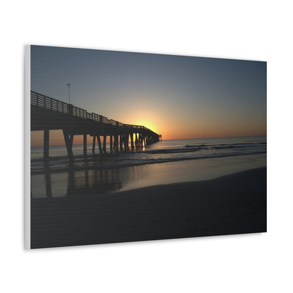 Canvas Gallery Wraps (White Wrap) (Long) - Sunrise at the pier