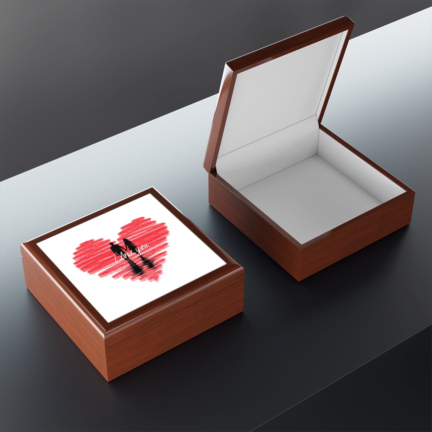 i love you Jewelry Box – White Ceramic