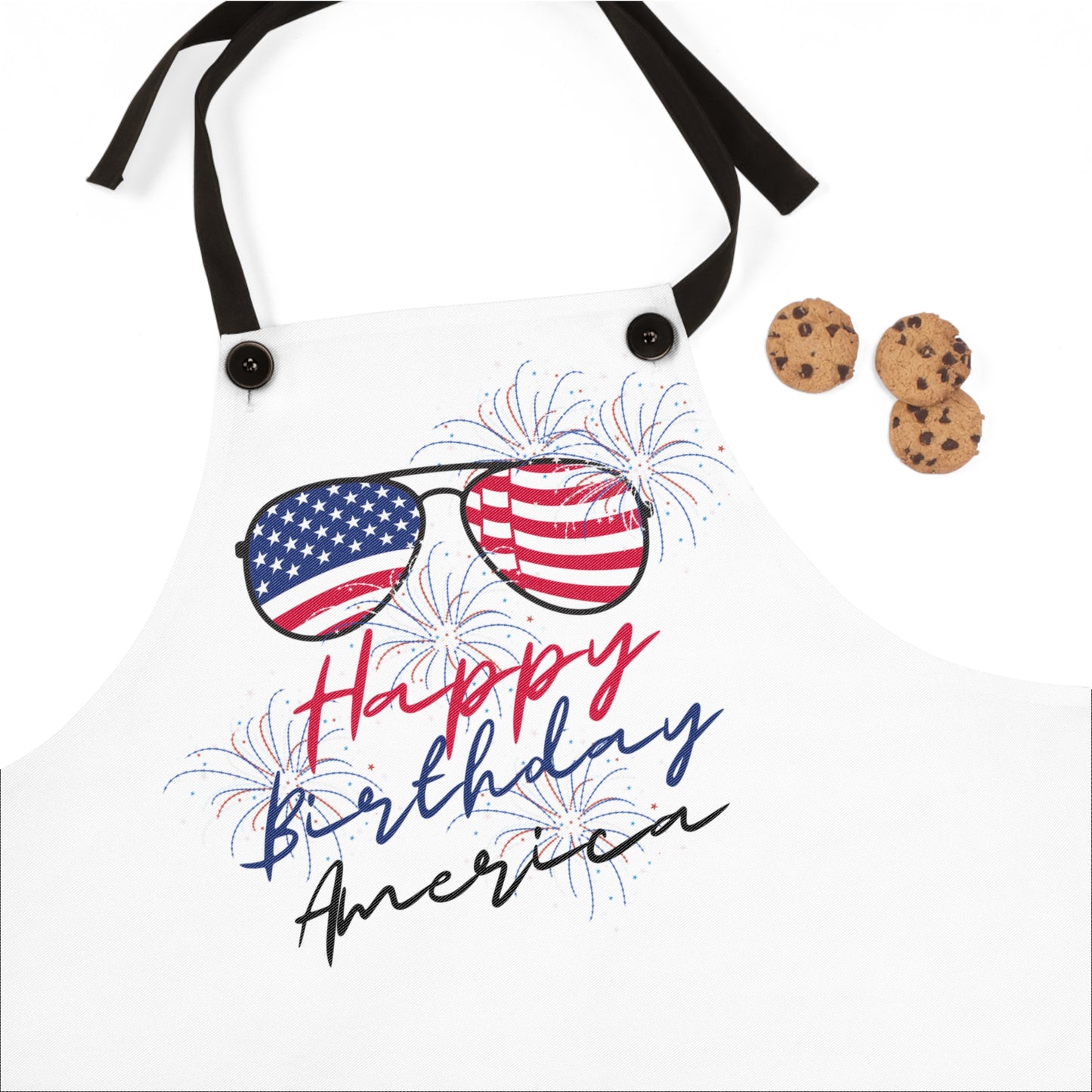 White Apron - Happy Birthday America