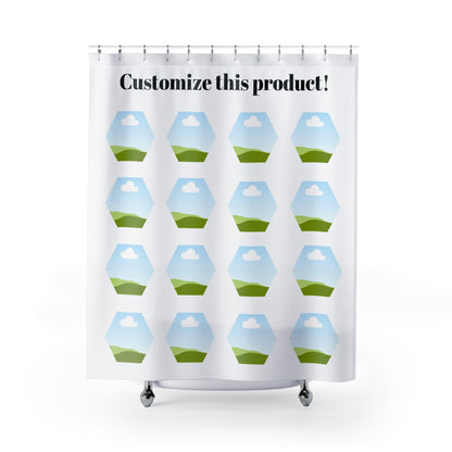 Shower Curtain Advertising - Customize this product.