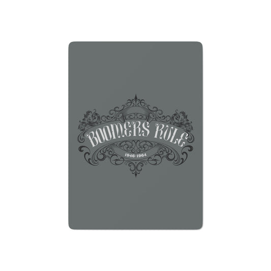 Grey Poker Cards Boomers Rule