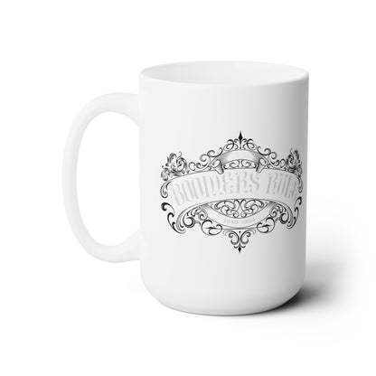 White Ceramic Mug 15oz Boomers