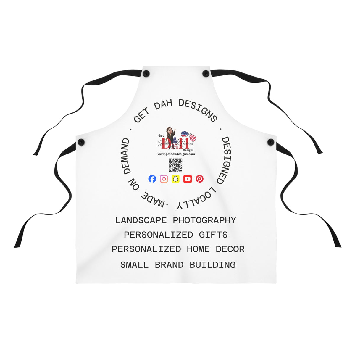 CYB Black Apron - Personalize with your Logo and Product List.