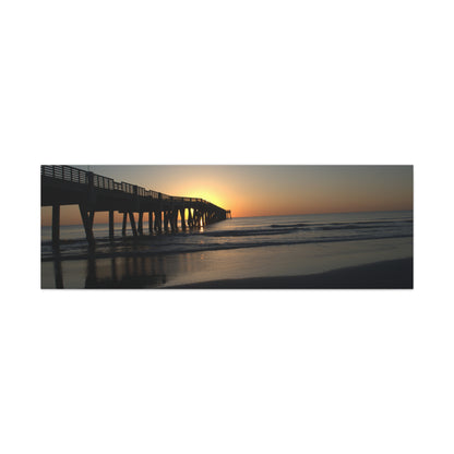 Canvas Gallery Wraps (White Wrap) (Long) - Sunrise at the pier