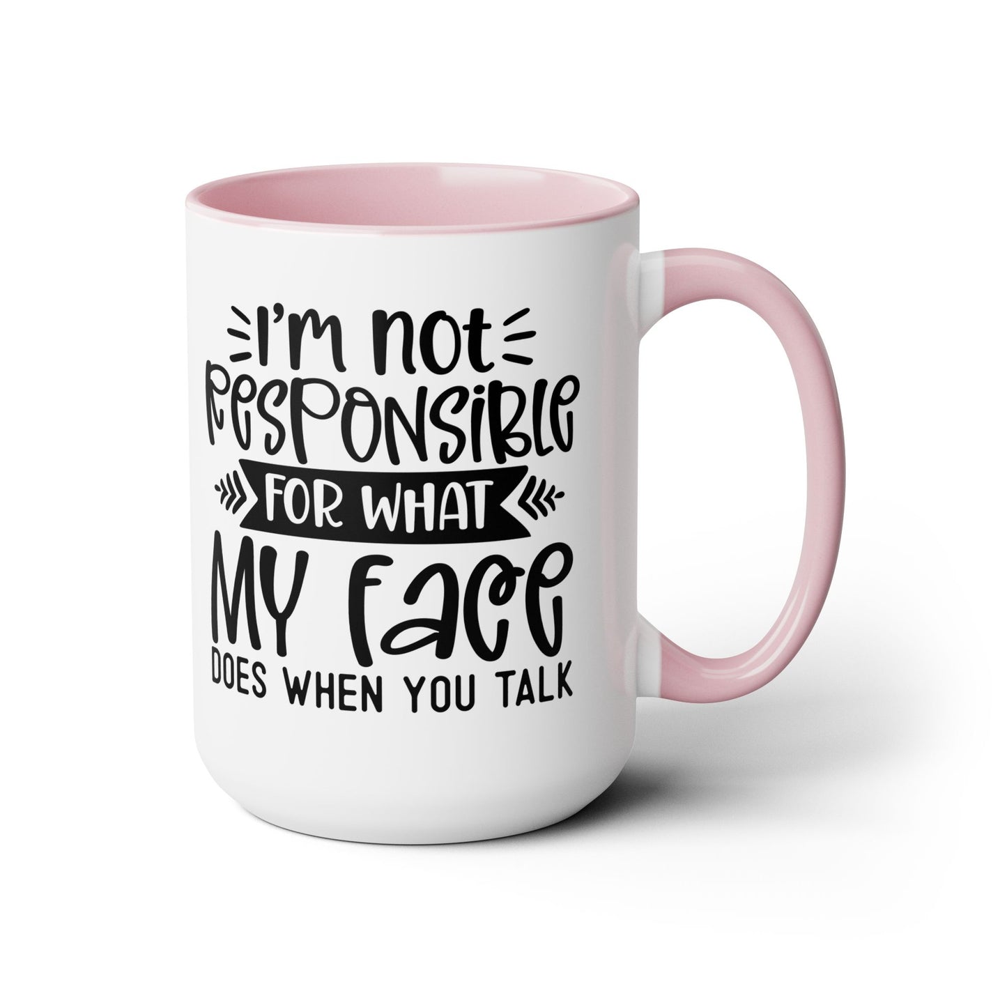 Two-Tone Coffee Mugs, 15oz - my face