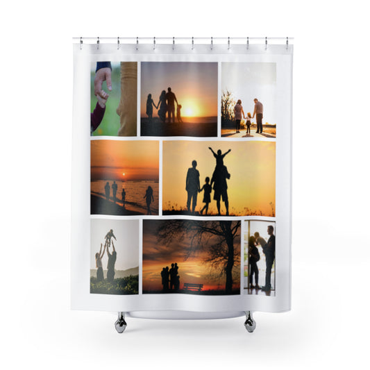 Collage 8 Shower Curtain - Customize this product with your family photos.