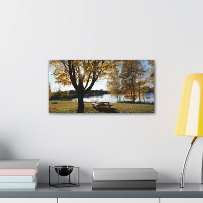 Canvas Gallery Wraps (Black Wrap) - Picinic by the river.