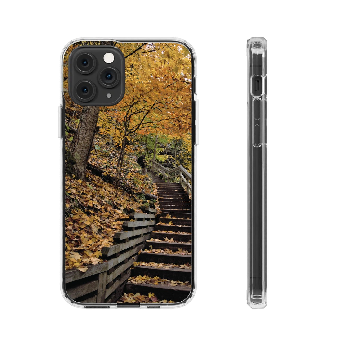 Clear Cases - Fall Walk to Heaven - iPhone 16 series, iPhone 15 series, iPhone 14 series, iPhone 13 series, IPhone 12 series