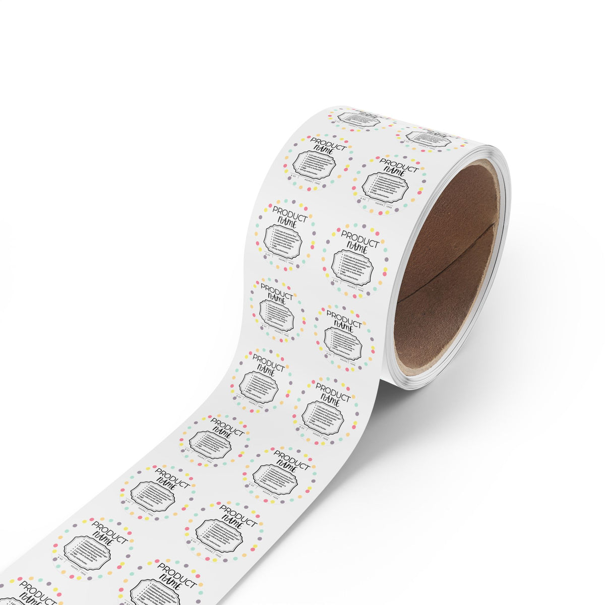 Round Sticker Label Rolls - CYB Same Round Sticker 1 x 1, 2 x 2  50,100,250