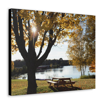 Canvas Gallery Wraps (Black Wrap) - Picinic by the river.