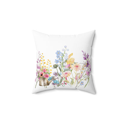 Spun Polyester Square Pillow Springtime