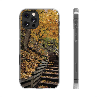 Clear Cases - Fall Walk to Heaven - iPhone 16 series, iPhone 15 series, iPhone 14 series, iPhone 13 series, IPhone 12 series