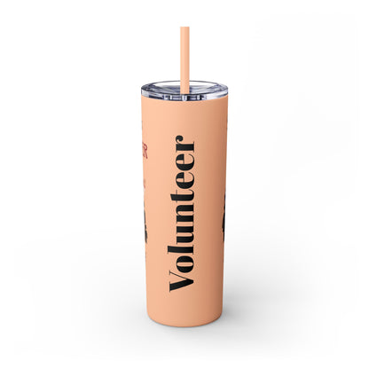 MASTER Skinny Tumbler with Straw, 20oz -  With Seam Text