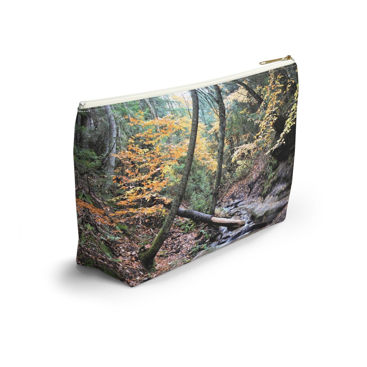 Accessory Pouch w T-bottom - Bonus Creek, Pencil Cases, Cosmetic Travel Bags, Tech Cord Storage